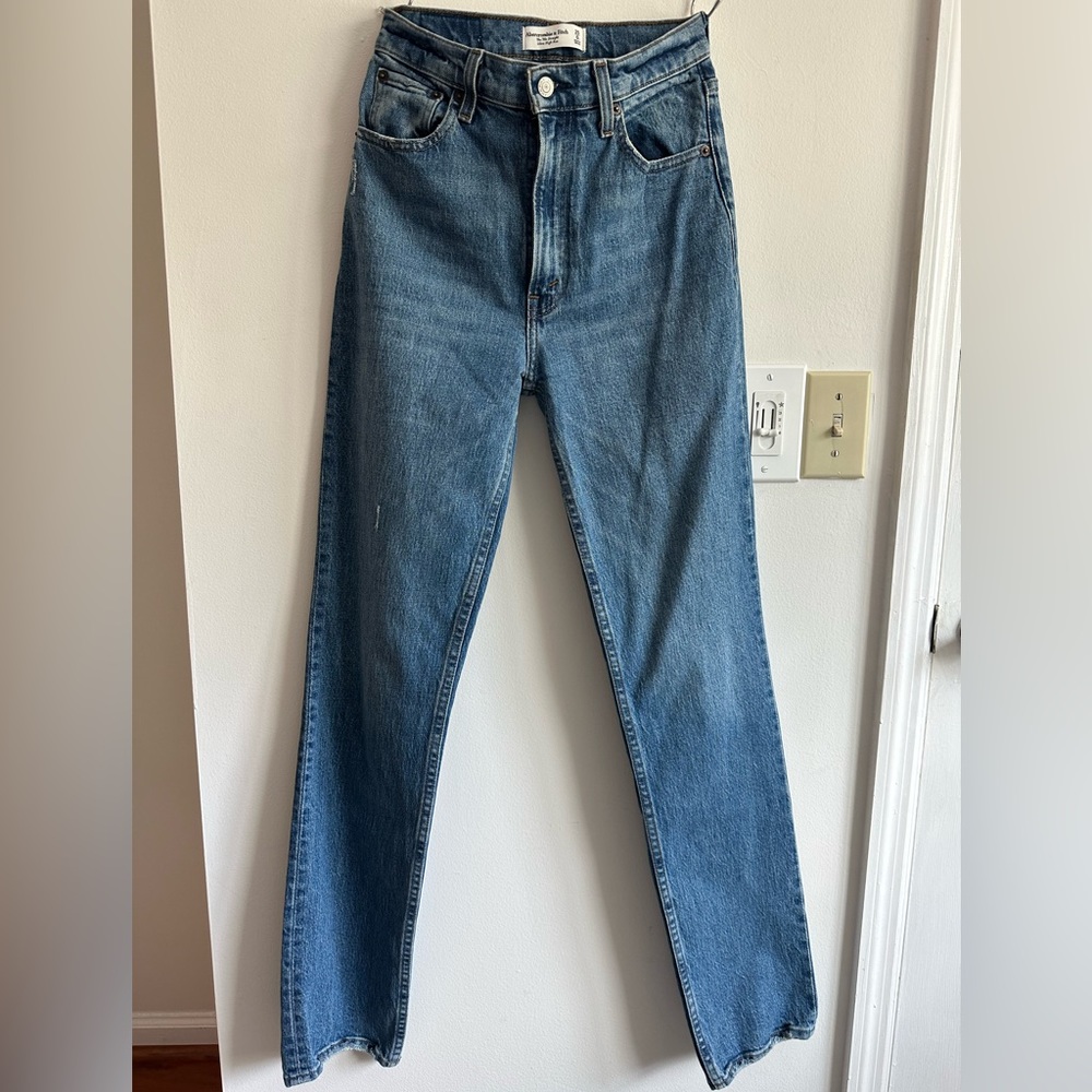 Abercrombie Curve Love Ultra High Rise 90s Straight Jean — LONG